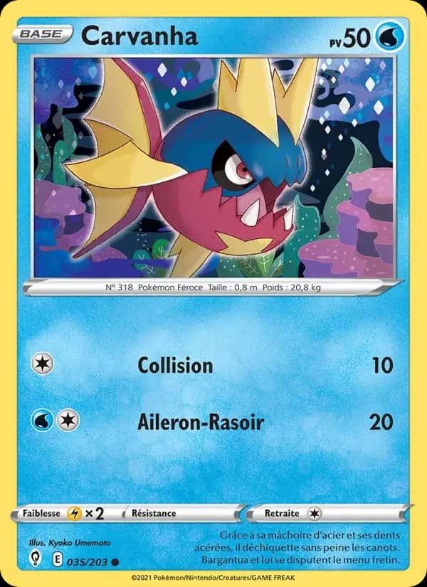 Carte Pokémon Carvanha — Évolution Céleste