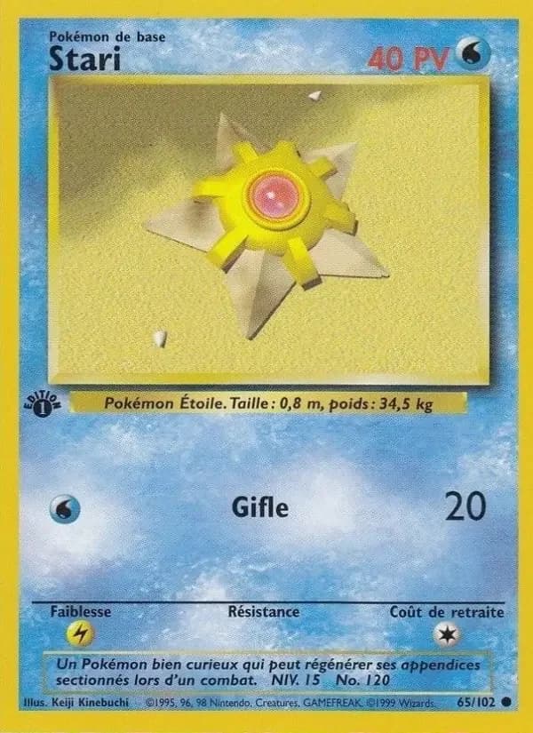 Carte Pokémon Stari — Set de base