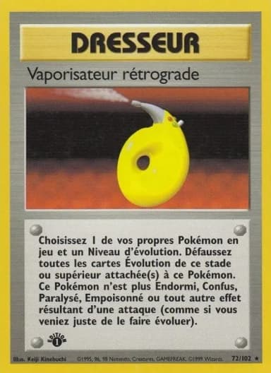 Carte Vaporisateur rétrograde